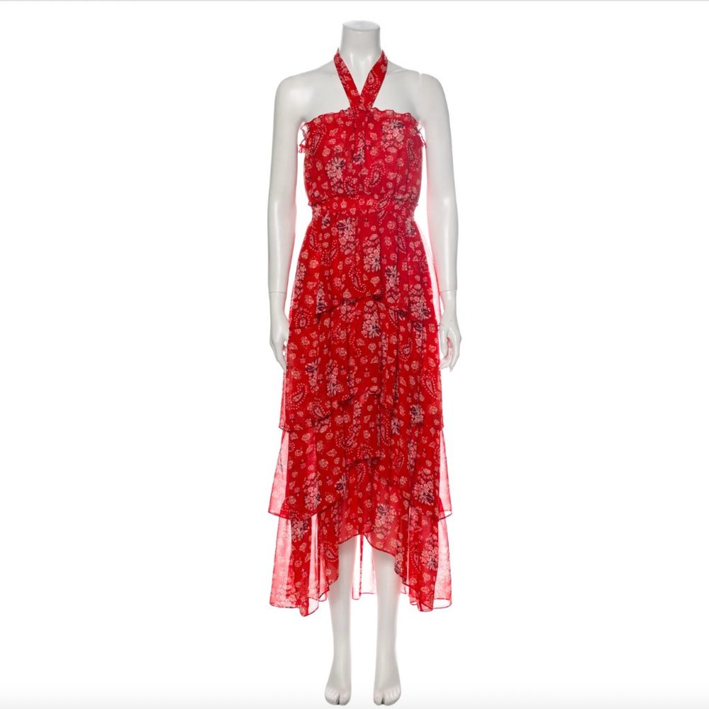 MISA Floral Print Knee-Length Dress